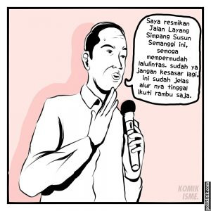 Presiden Jokowi Meresmikan Jalan Layang Simpang Susun Semanggi