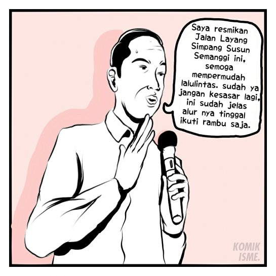 Presiden Jokowi Meresmikan Jalan Layang Simpang Susun Semanggi