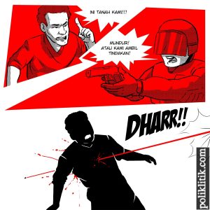 Peluru kuasa, menembus dada Poro Duka.