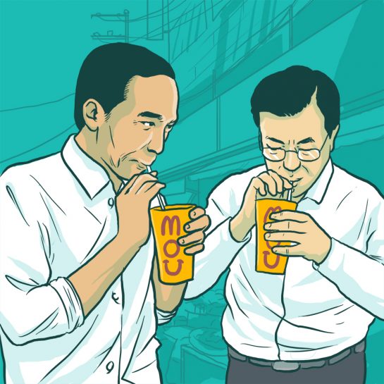 Jokowi & Moon Jae-In