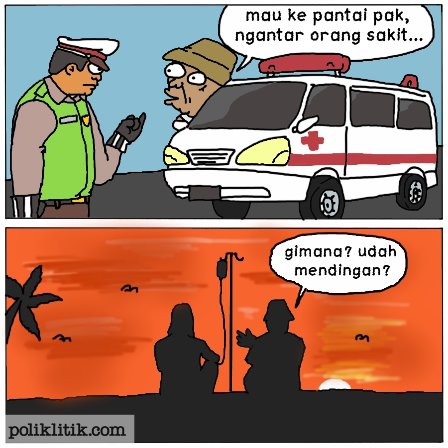 ambulans bawa wisatawan