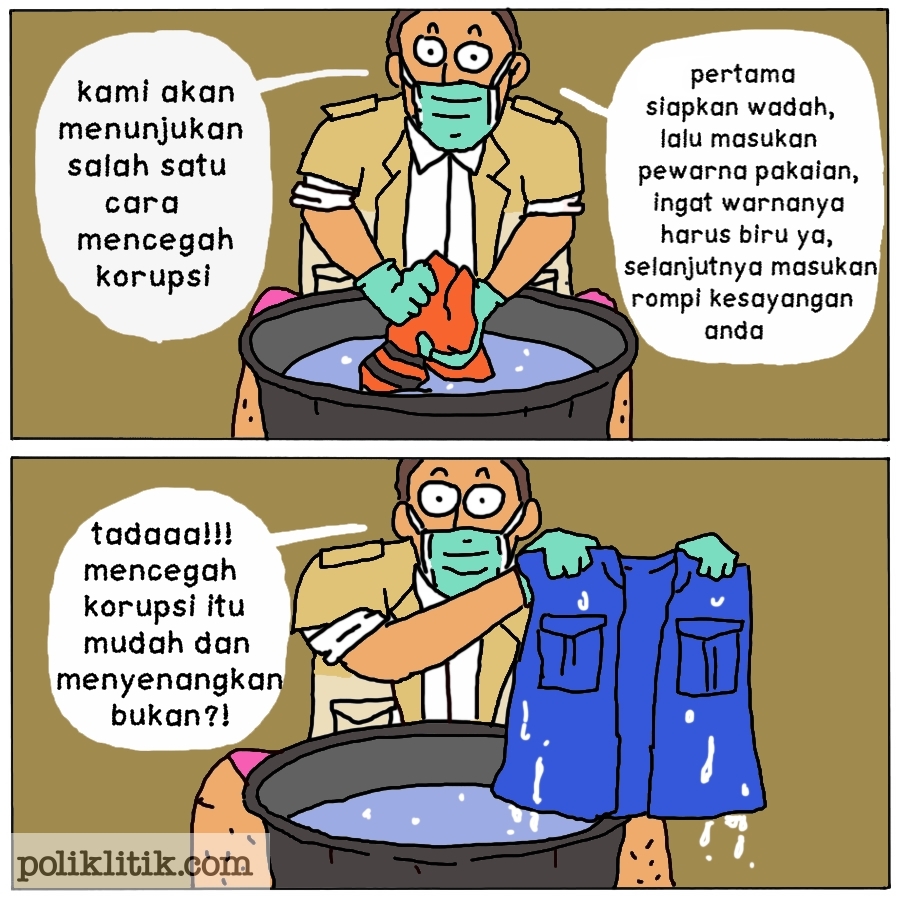 rompi biru penangkal korupsi